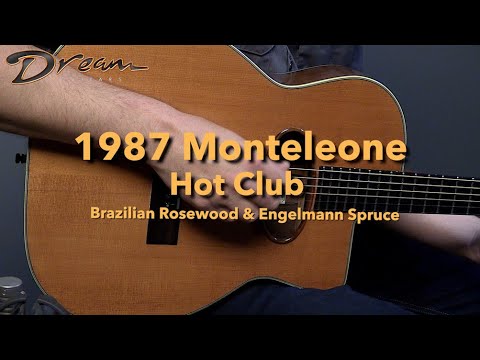 1987 Monteleone Hot Club, Brazilian Rosewood/Engelmann Spruce image 19