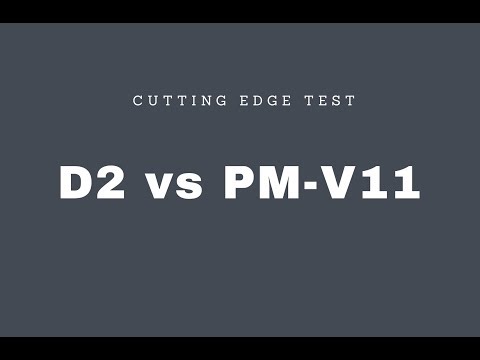 D2 vs PM-V11 | REAL CUTTING EDGE TEST | TOOL STEEL | FRITSCHE vs VERITAS SCHNITTHALTIGKEIT