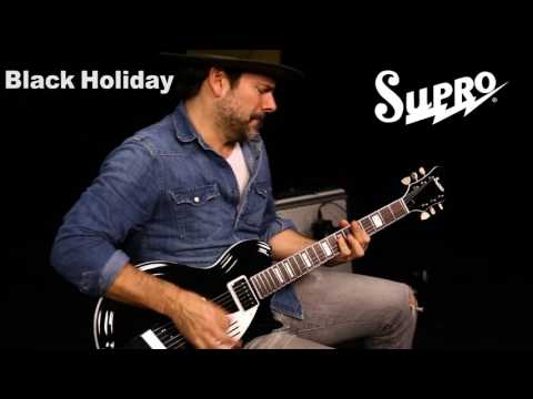 Supro 1575JB Black Holiday Americana Series Electric Guitar 2017 - Jet Black image 15