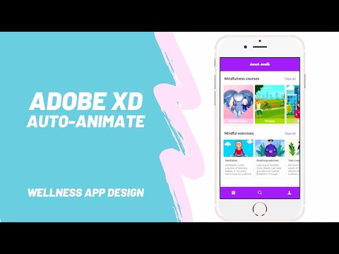 Adobe XD Auto-animate | Wellness App Design