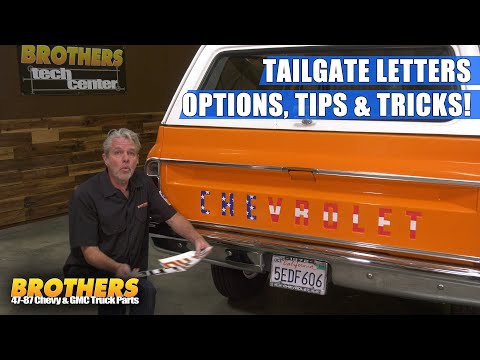 1947-1987 Chevy & GMC Truck Tail Gate Letters / Chrome, Black, White or? What's your Flavor?