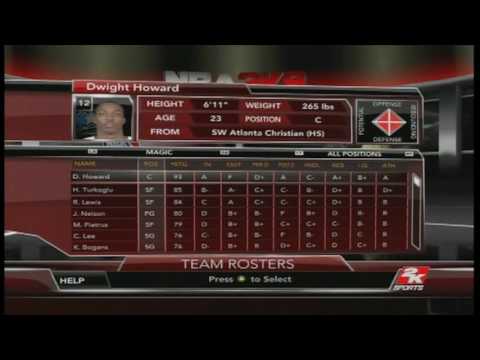 NBA 2K9 Rosters
