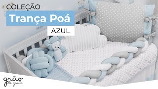 QUARTO DE BEBÊ TRANÇA POÁ AZUL | GRÃO DE GENTE