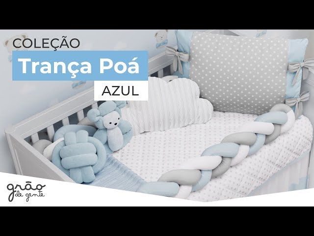 QUARTO DE BEBÊ TRANÇA POÁ AZUL | GRÃO DE GENTE