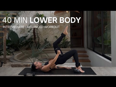 40 MIN LOWER BODY | Intermediate Glutes, Quads + Calves | Pilates Inspired Lower Body Workout