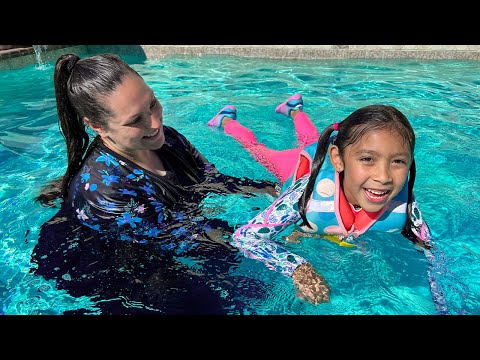 Maddie the Lifeguard Learns to Swim Like Kaden & Emma!