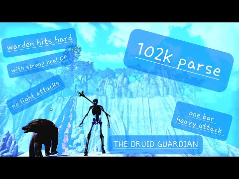 ESO 102k dps warden one bar heavy attack build
