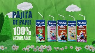 PULEVA Ningún batido es más saludable y divertido... ¡y ahora con pajita de papel 100% reciclable! anuncio