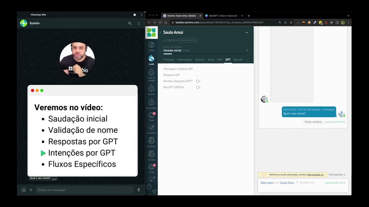 Respostas e detecções de intenções por GPT