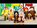 HOMELESS Family Vs RICH Family Adopt BABY PLUSHIES Roblox Brookhaven