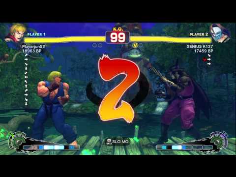 Playerjun52 [Ken] vs GENIUSK127 [Vega] SSF4 Japanese Online Ranked Matches - TRUE-HD