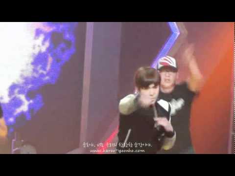 [Fancam] 110422 MBC Show! Music Core : Rehearse -  Rising Sun (Yunho) (F:Haroo)