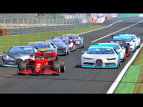 Ferrari F1 2020 vs Bugatti Hypercars - Monza