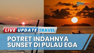 Menilik Indahnya Penampakan Matahari Terbenam di Balik Pulau Ega Kabupaten Fakfak, Papua Barat