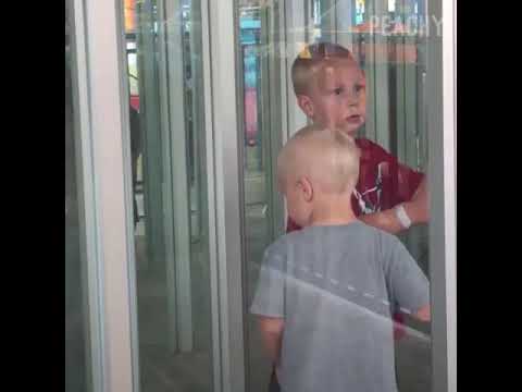 Kids running around in a glass maze are hilarious