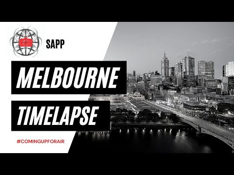 Melbourne city skyline timelapse