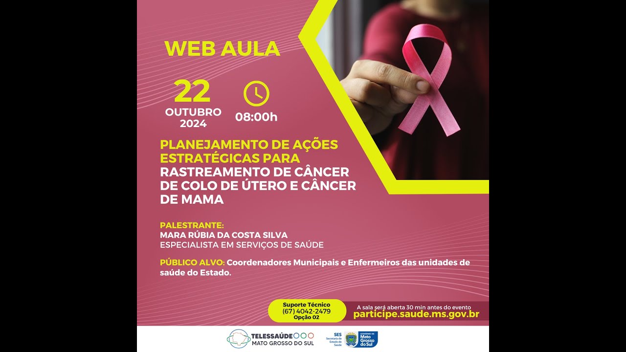 Web Aula Planejamento de Ações Estratégicas para o Rastreamento do Câncer de Colo de Útero e de Mama