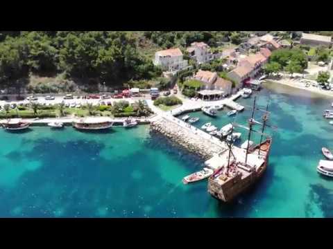 Suđurađ, Šipan Island, Croatia - Drone view in 4K