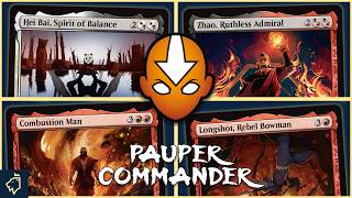 Hei Bai vs Zhao vs Longshot vs Combustion Man | Avatar the Last Airbender Pauper PDH Gameplay