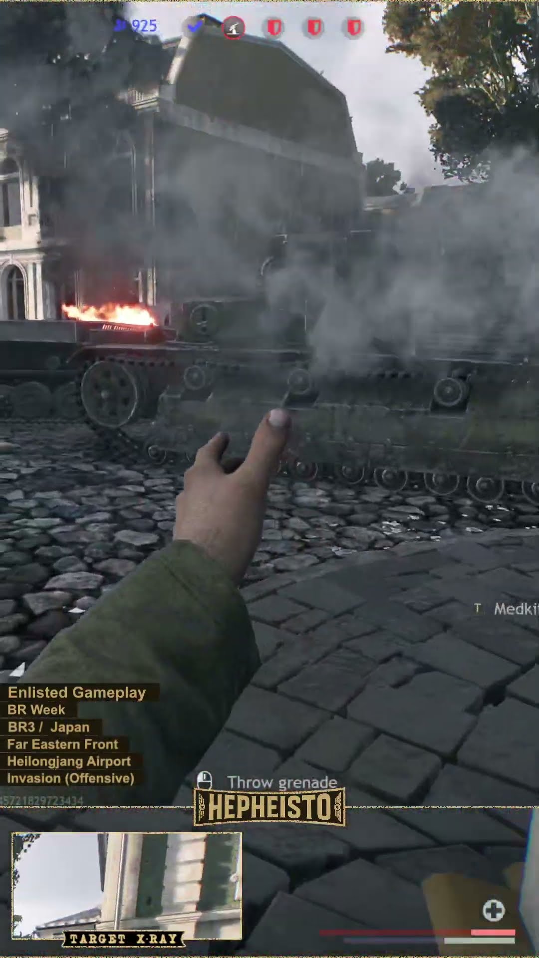 Machinegunner eliminates Tank T-25E with Explosion Üack