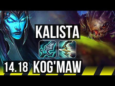 KALISTA & Taric vs KOG'MAW & Pyke (ADC) | 600+ games, Dominating | EUW Master | 14.18