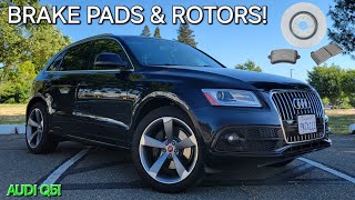 FRONT AND REAR BRAKE PADS AND ROTORS REPLACEMENT on my Supercharged 2014 Audi Q5 3.0T Quattro!
