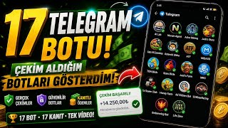 17 TELEGRAM KAZANÇ BOTU, TEK VİDEO! Çekim Yaptığım Botları İnceliyorum 🔥