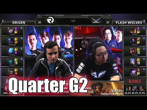 Origen vs Flash Wolves Game 2 | Quarter Finals LoL S5 World Championship 2015 | FW vs OG G2 Worlds