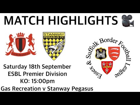 MATCH HIGHLIGHTS 🎥 | Gas Recreation 1-3 Stanway Pegasus - ESBL Premier Division