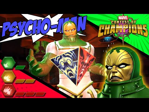 Psycho-Man Animation Review (All Special Attacks) - Marvel Contest of Champions