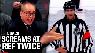 Coach screams at the ref after two bad calls, a breakdown