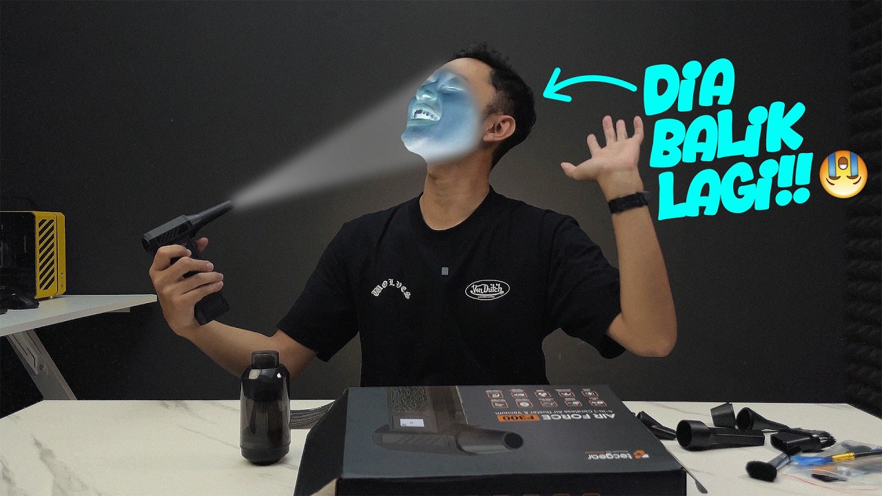 Blower Vacuum Senter Power Bank Jadi Satu | Tecgear Airforce F300 4 in 1 Cordless Air Duster