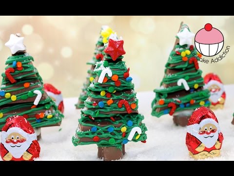 Chocolate Christmas KitKat Forest - No Bake Xmas Dessert with Cupcake Addiction
