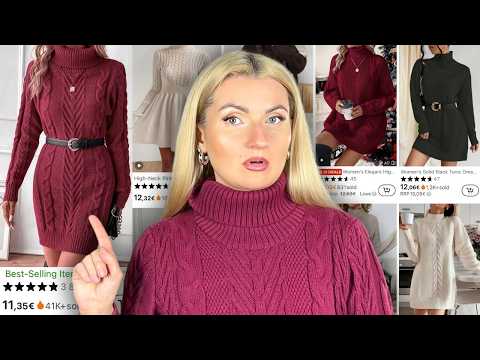TEMU Sweater Dresses Try-On Haul *HIT or MISS!?*