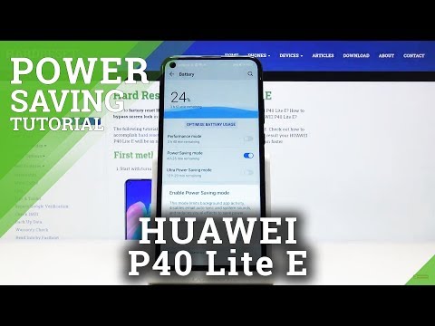 How to Enter Battery Saver in HUAWEI P40 Lite E – Activate Power Saving Mode