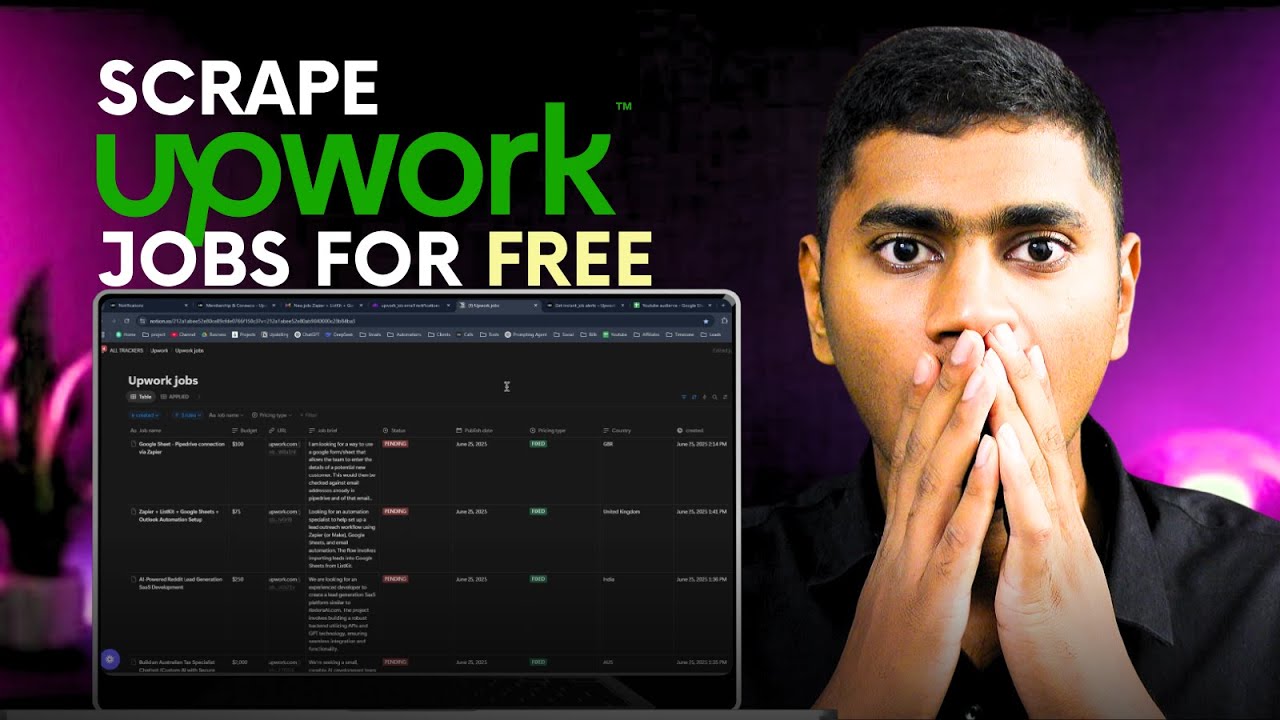 How to Scrape Upwork Jobs for Free (2025 Easy Method – No Coding!)