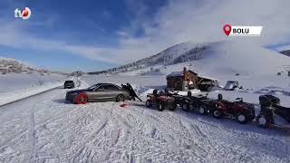 Beyaza Bürünen Abant’ta Kartpostallık Manzara Kar Kalınlığı 1 Metreyi Buldu