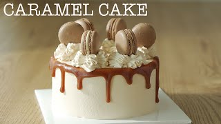 초코캬라멜 생크림 케이크 & 초코캬라멜 마카롱/Chocolate Caramel Cake & Macarons