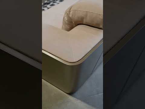 The Orion Sofa by Felix Timber | Modern Luxury Sofa with Bold Metallic Arms