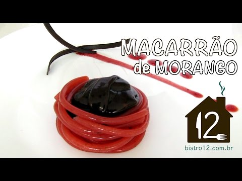 Macarrão de Morango - Gastronomia molecular #8