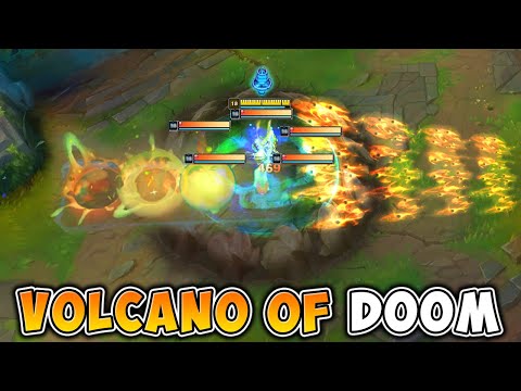 WE CREATED A VOLCANO OF DOOM! (TRAP THE ENEMIES INSIDE JARVAN ULT)