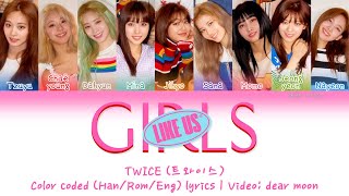 Download lagu TWICE (트와이스) - GIRLS LIKE US (Color coded Han/Rom/Eng lyrics) mp3 Download lagu TWICE (트와이스) - GIRLS LIKE US (Color coded Han/Rom/Eng lyrics) mp3