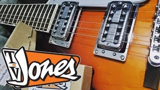 Video thumbnail for TV Jones Classic pickups, Installation, Unboxing, Comparison, Gear Vlog, Gretsch 5120 by Nuwwave Pro