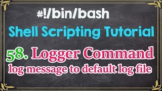 logger command - Log Script Execution status into log file or syslog server