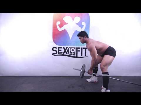 Bent Over One Arm Long Bar Row, Tutorial, Exercise Video, Workout, SEXioFIT