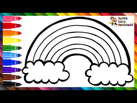 How To Draw A Rainbow 🌈 Drawing And Coloring Rainbow 🌈 Drawings For Kids