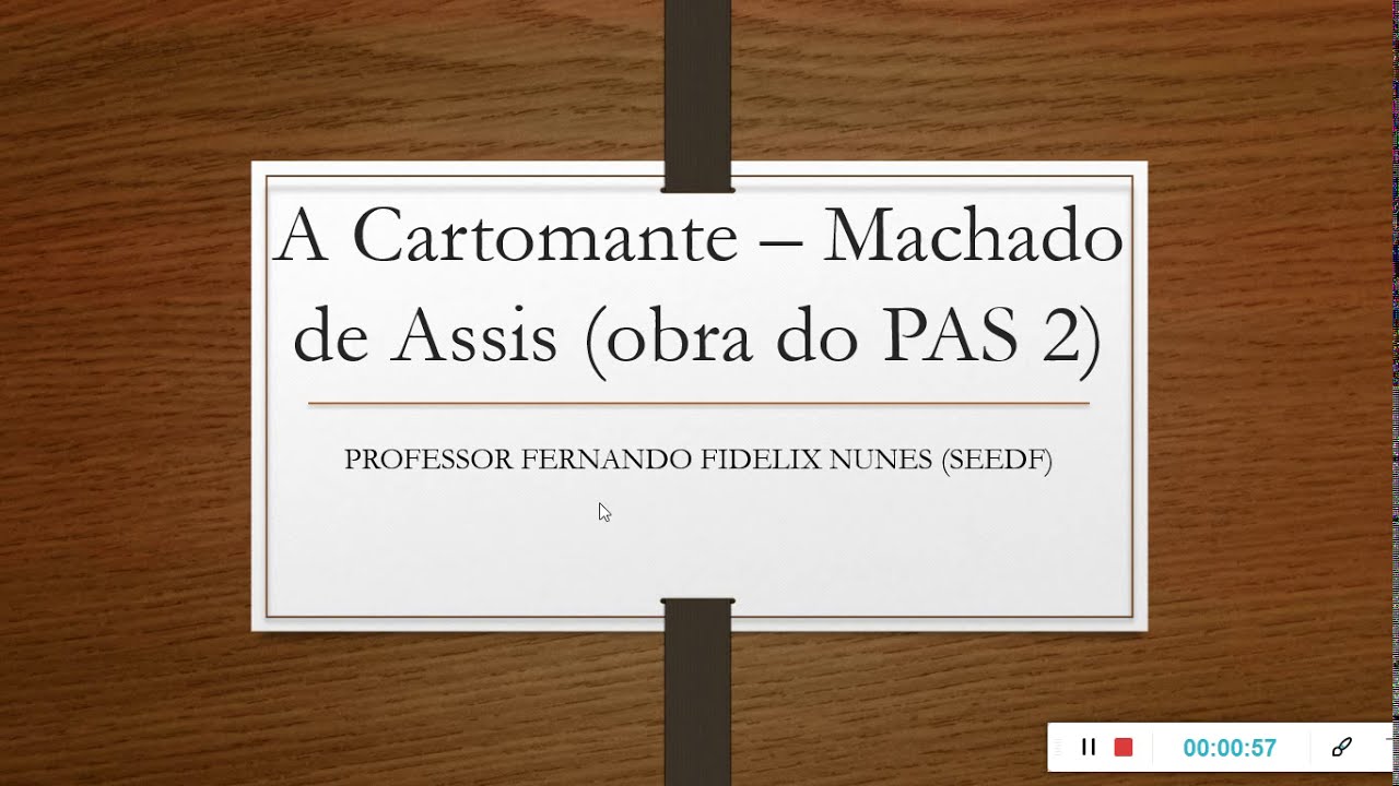 ANÁLISE DO CONTO A CARTOMANTE - MACHADO DE ASSIS - OBRA DO PAS 2
