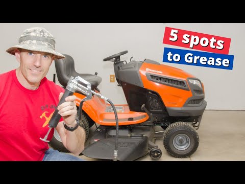 Where to grease on Husqvarna lawn mower
