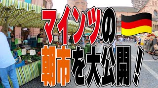 【海外生活Vlog】ドイツ・マインツの朝市の様子を大公開！！