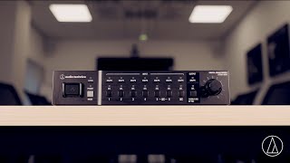 Video thumbnail for Echo Cancelling Microphone Set-up For Meetings Rooms, ATDM-0604 Mixer and ES954 Array Microphone by Audio-Technica EMEA